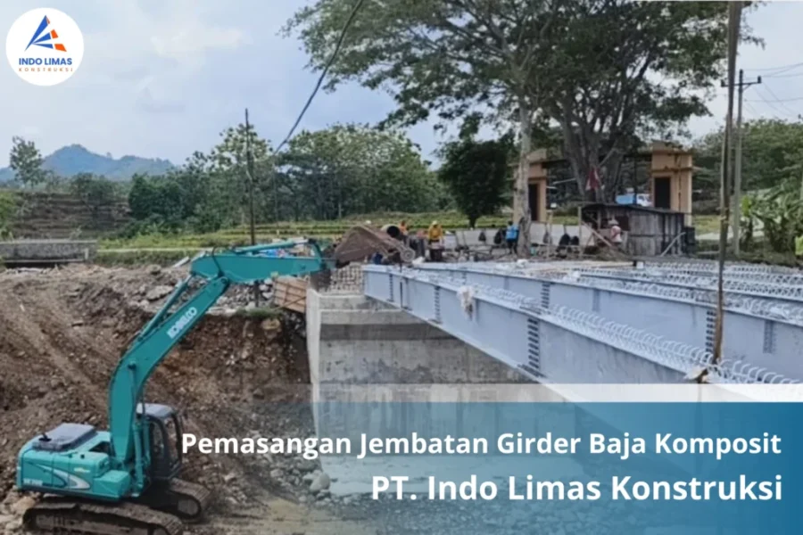 Pemasangan Jembatan Girder Baja Komposit